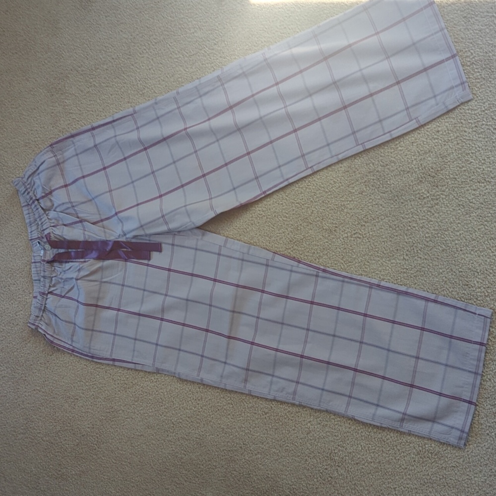 Lavender plaid pajama pants